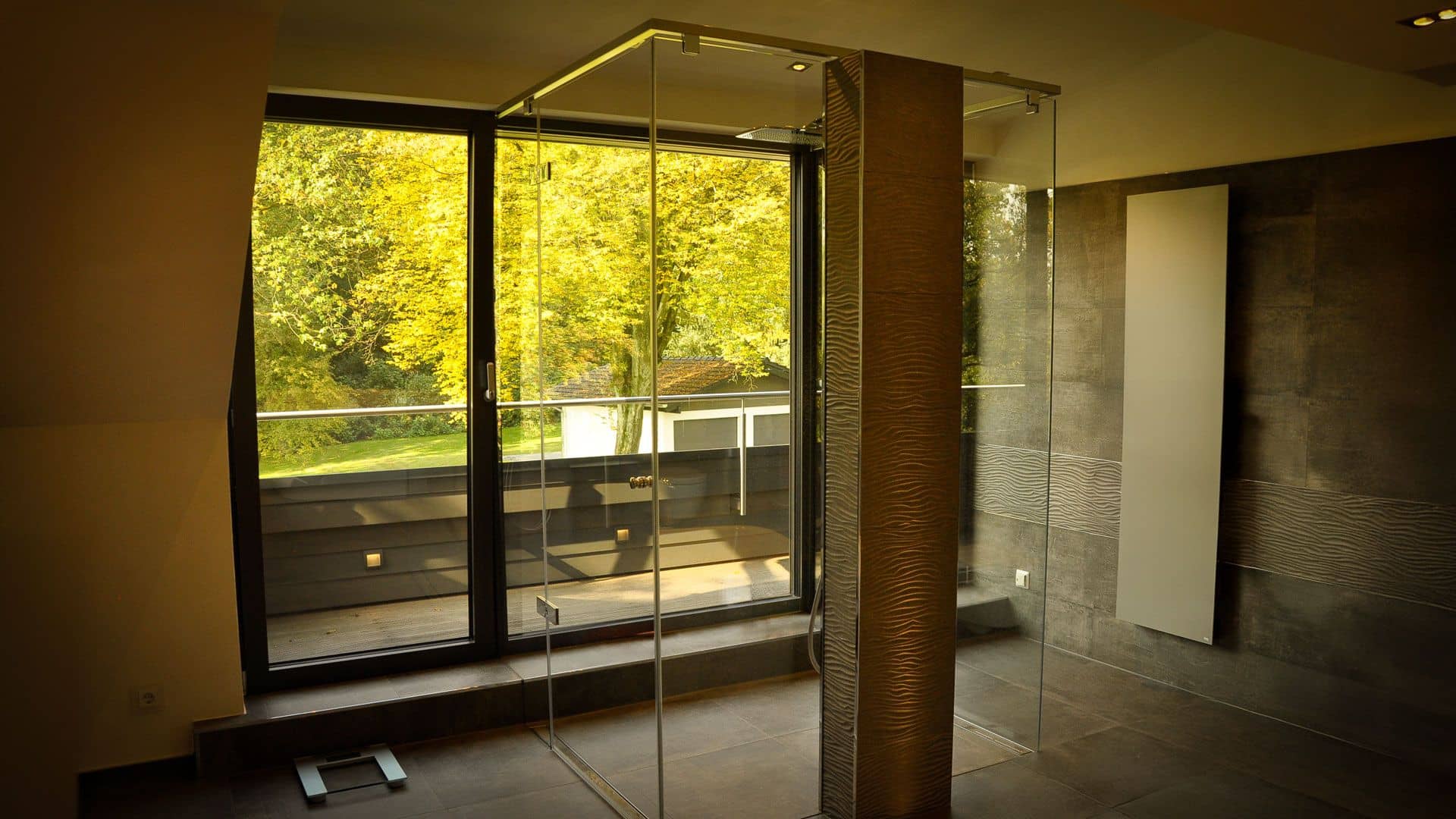 Kausch-Metalbau Glass-Trennwand-Bad