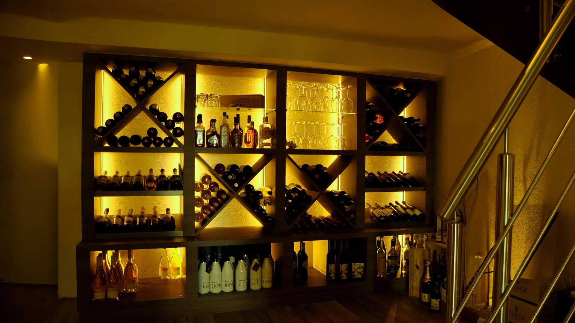 kausch-metalbau loft wein-regal aus metal