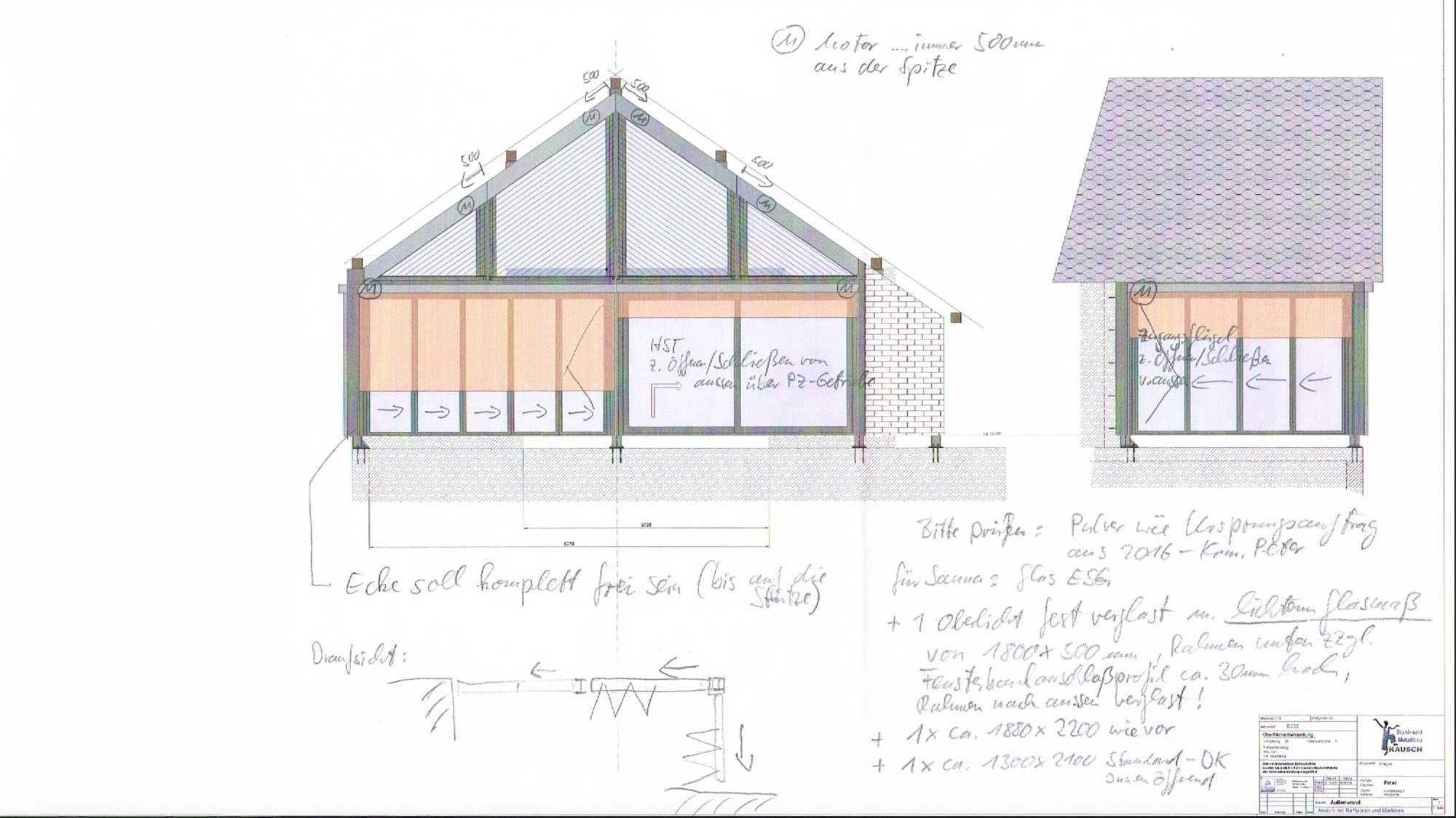 kausch-metallbau spezialanfertigung - Technische Zeichnung